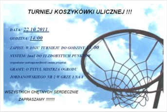 Turniej koszykówki ulicznej - 22-10-2011