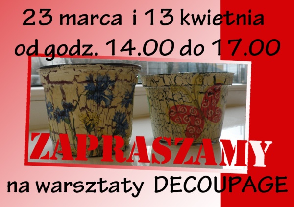 Warsztaty Decoupage - 23-03-2012