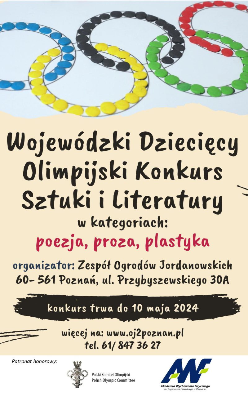 Wojewódzki Dziecięcy Olimpijski Konkurs Sztuki i Literatury- 8-06-2024